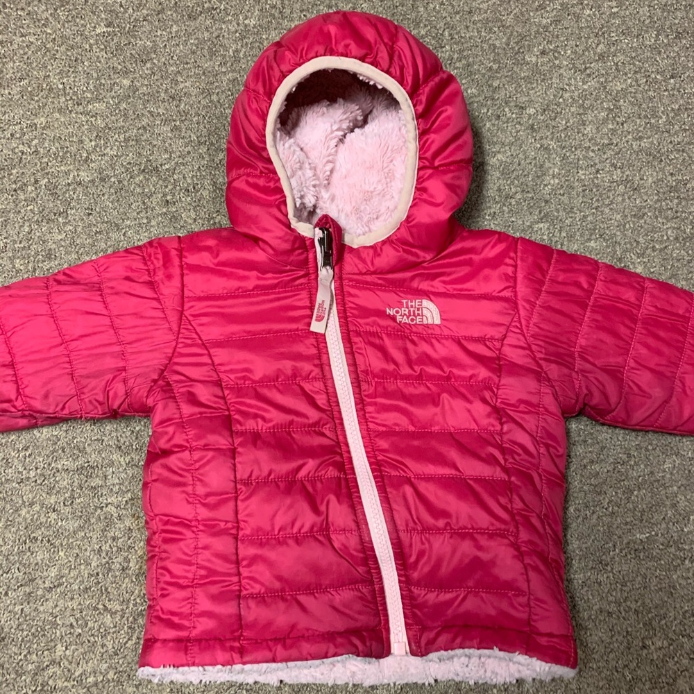 18-24 month Pink reversible north face jacket